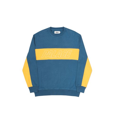 Palace TRI PANEL CREW TEAL / ORANGE - Colorway