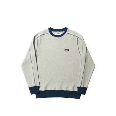 Palace WAFFLE ON 400G CREW GREY MARL - Colorway