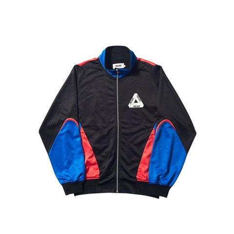 Palace P-KNIT TRI FUNNEL BLACK / ROYAL / CAYENNE - Colorway