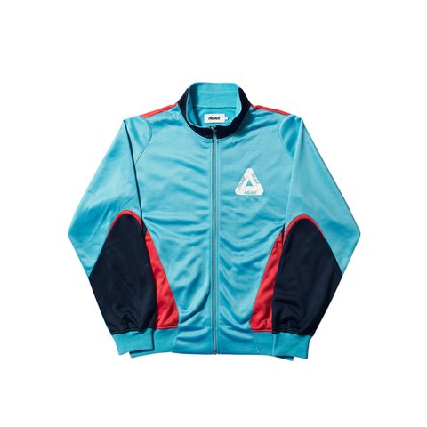 Palace P-KNIT TRI FUNNEL BLUE / NAVY / CAYENNE - Colorway