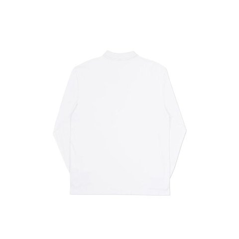 Palace BASICALLY A LONGSLEEVE POLO WHITE