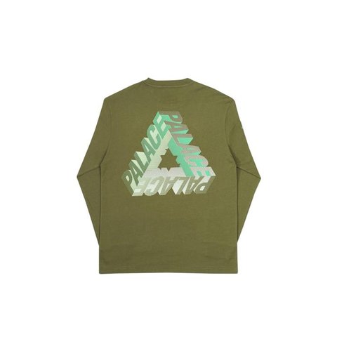 Palace P-3D LONGSLEEVE ARMY GREEN