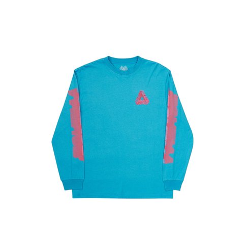 Palace P-3D LONGSLEEVE TEAL BLUE - Colorway