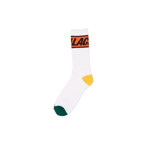 Palace FONT SOCK WHITE