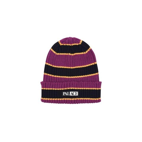 Palace BORDER BEANIE PURPLE / YELLOW