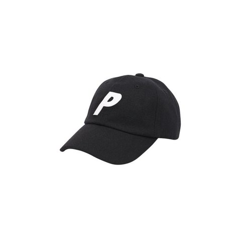 Palace P 6-PANEL BLACK MELTON WOOL