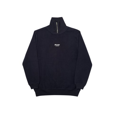 BRUSHER ZIP NECK SWEAT BLACK