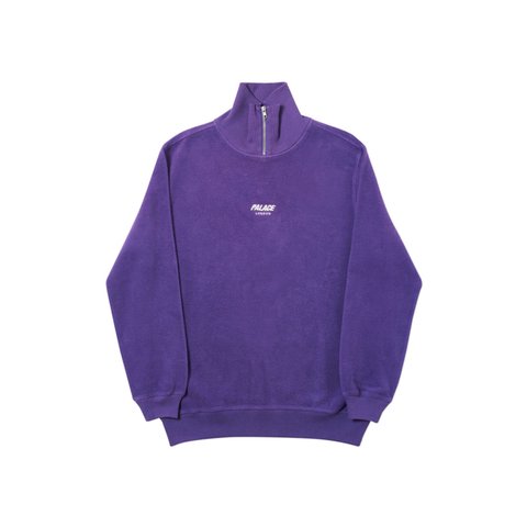 BRUSHER ZIP NECK SWEAT PURPLE