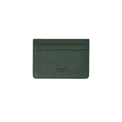 LEATHER CARD HOLDER DARK GREEN