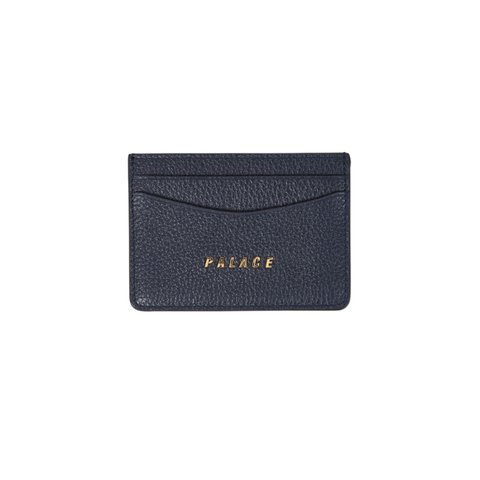 LEATHER CARD HOLDER NAVY