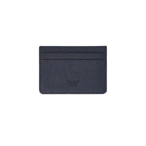 LEATHER CARD HOLDER NAVY