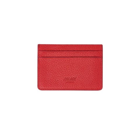 LEATHER CARD HOLDER RED