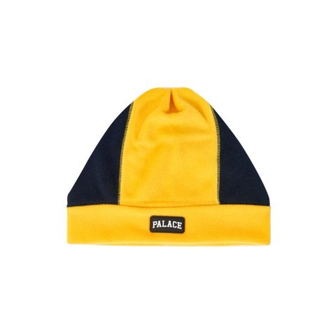 Palace PAL FLEECE BEANIE YELLOW / NAVY