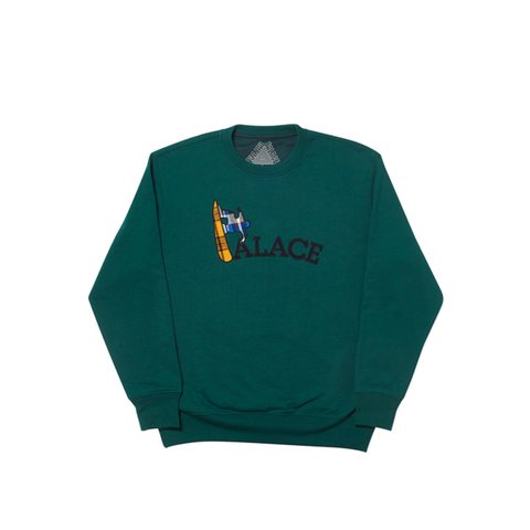 Palace TURF SURF CREW DARK GREEN - Colorway