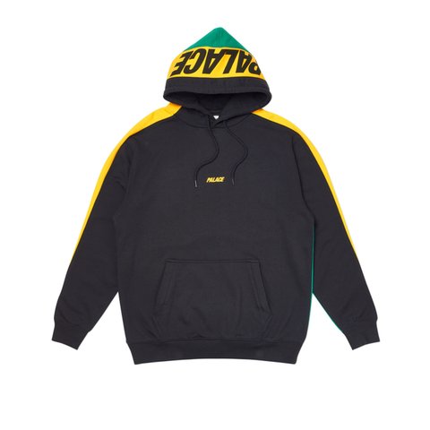 Palace CATCH UP HOOD BLACK / YELLOW / GREEN - Colorway