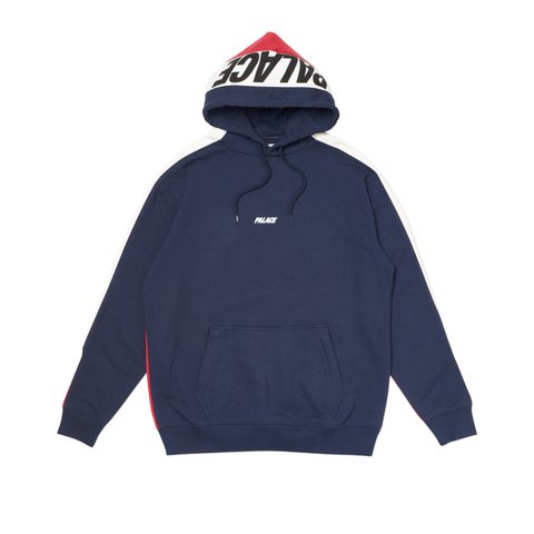 Palace CATCH UP HOOD NAVY / WHITE / RED - Colorway