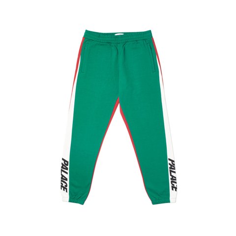 Palace CATCH UP JOGGERS GREEN / WHITE / RED - Colorway