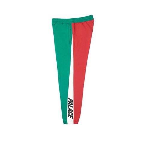 Palace CATCH UP JOGGERS GREEN / WHITE / RED