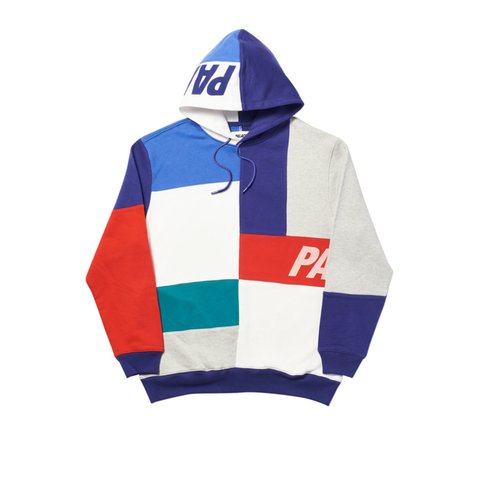 Palace PATCH HOOD GREY MARL MULTI - Colorway