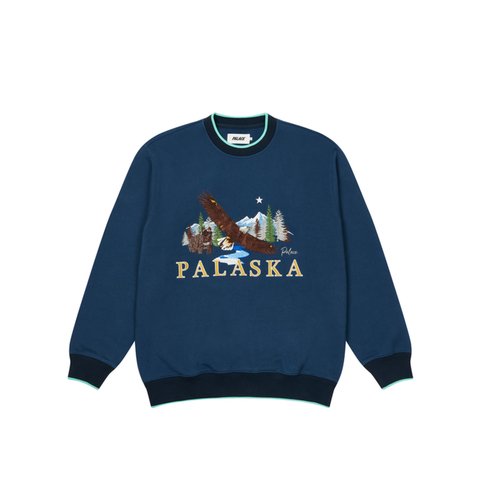 Palace PALASKA EMB CREW BLUE - Colorway