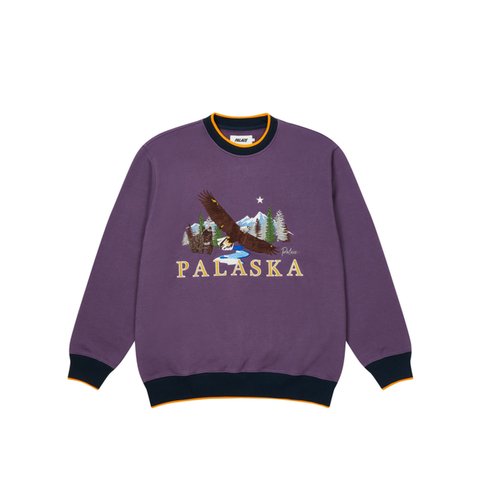 Palace PALASKA EMB CREW PURPLE - Colorway