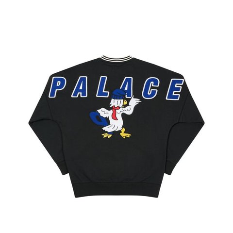 Palace CHILLY DUCK OUT DROP SHOULDER CREW BLACK