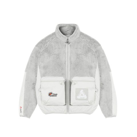Palace POLARTEC HIGH-LOFT TEDDY FLEECE JACKET LIGHT GREY - Colorway