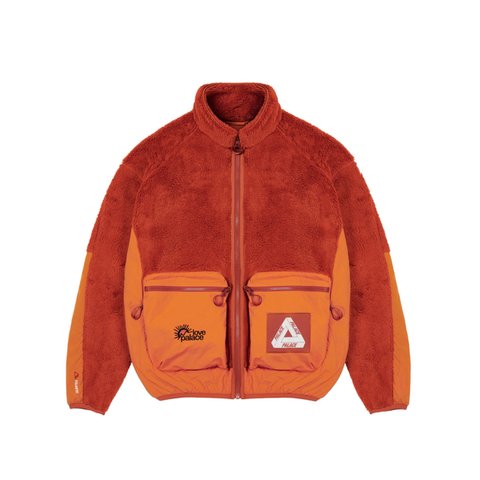 Palace POLARTEC HIGH-LOFT TEDDY FLEECE JACKET PUMPKIN - Colorway