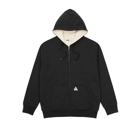 Palace PATCH THERMAL ZIP HOOD BLACK - Colorway