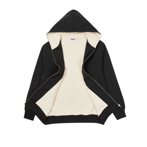 Palace PATCH THERMAL ZIP HOOD BLACK - Colorway