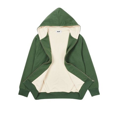 Palace PATCH THERMAL ZIP HOOD GREEN - Colorway