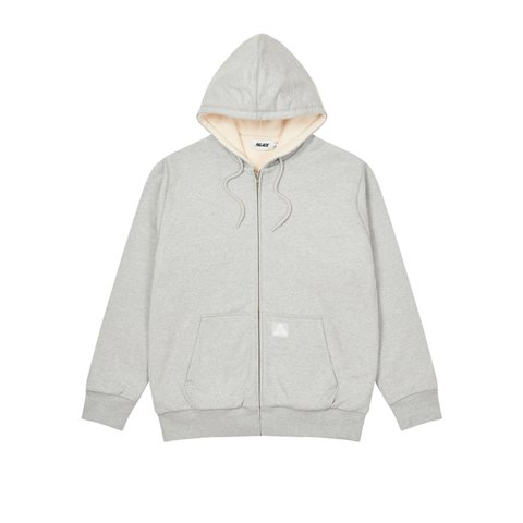 Palace PATCH THERMAL ZIP HOOD GREY MARL - Colorway