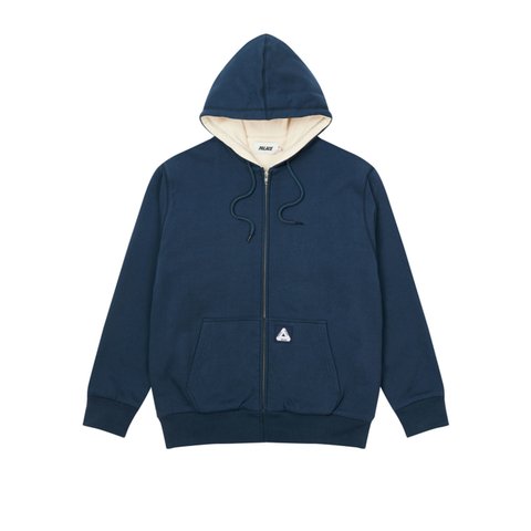 Palace PATCH THERMAL ZIP HOOD NAVY - Colorway