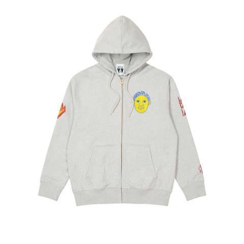 Palace PALACE SUBURBAN BLISS ELF HEAD PATCH ZIP HOOD GREY MARL - Colorway