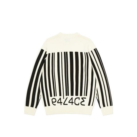 Palace BARCODE KNIT WHITE