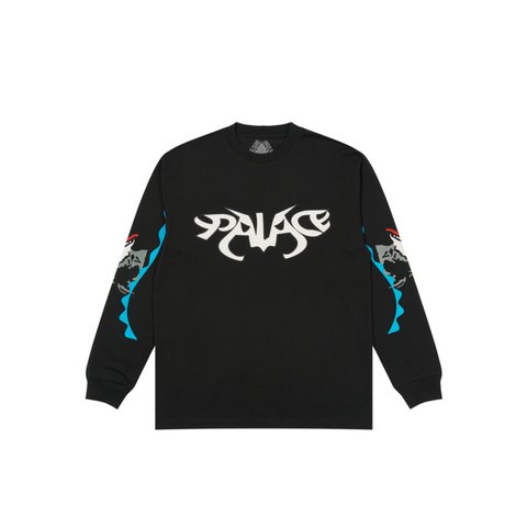 Palace DOGS ARE CHILL LONGSLEEVE BLACK - Colorway