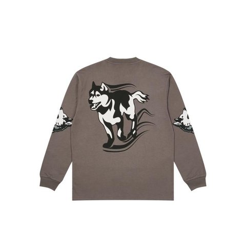 Palace DOGS ARE CHILL LONGSLEEVE CHARCOAL