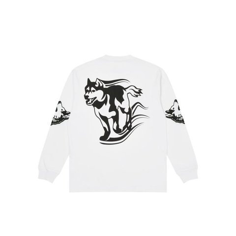 Palace DOGS ARE CHILL LONGSLEEVE WHITE
