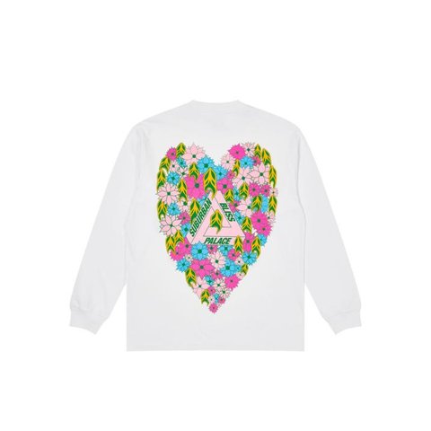 Palace PALACE SUBURBAN BLISS PEACE AND LOVE LONGSLEEVE WHITE