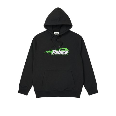 Palace P-FLAMES HOOD BLACK - Colorway
