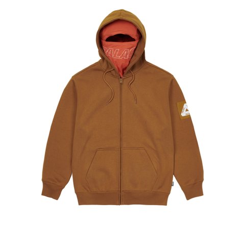 Palace FACEMASK THERMAL HOOD TAN - Colorway