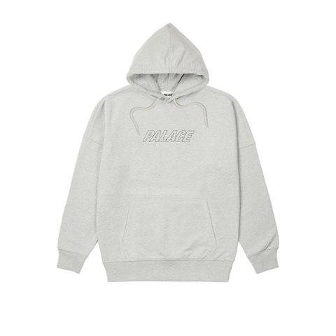 Palace JUMBO TRI-FERG DROP SHOULDER HOOD GREY MARL - Colorway