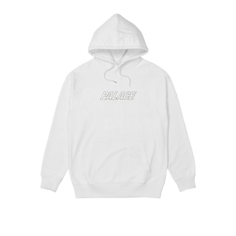 Palace JUMBO TRI-FERG DROP SHOULDER HOOD WHITE - Colorway