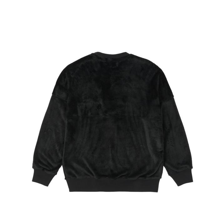 FLEECE POCKET DROP SHOULDER CREW BLACK