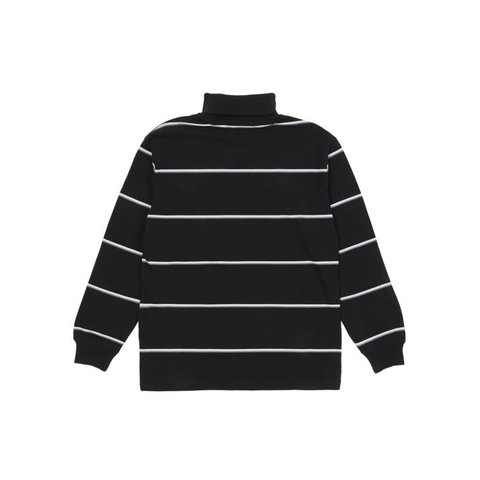 STRIPED TURTLENECK BLACK