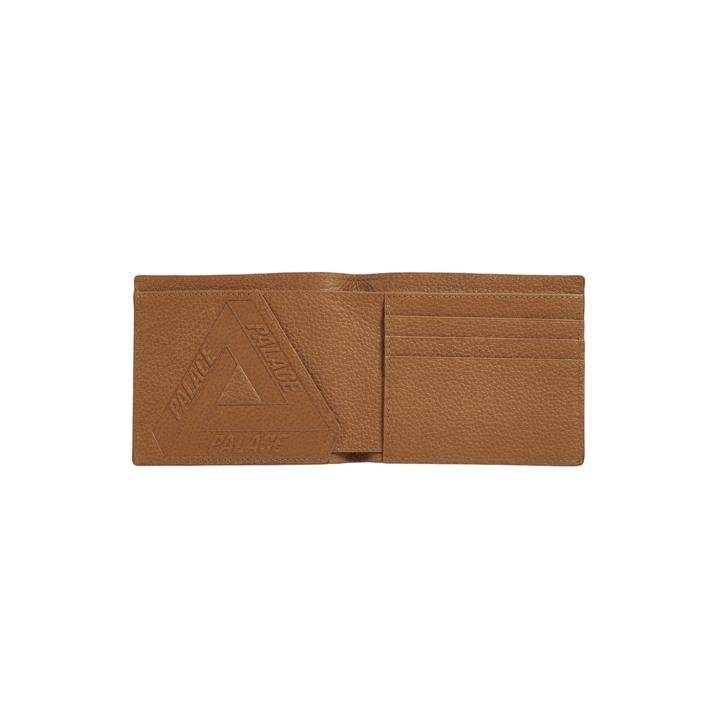 P EMBOSSED BILLFOLD WALLET BROWN