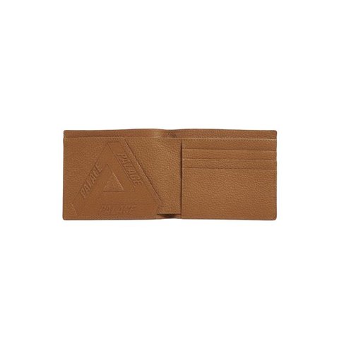 P EMBOSSED BILLFOLD WALLET BROWN
