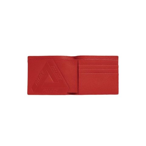 P EMBOSSED BILLFOLD WALLET ORANGE / RED
