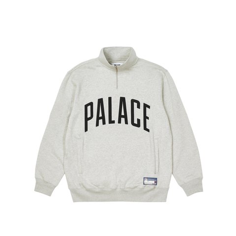 Palace 1/4 ZIP FUNNEL GREY MARL - Colorway