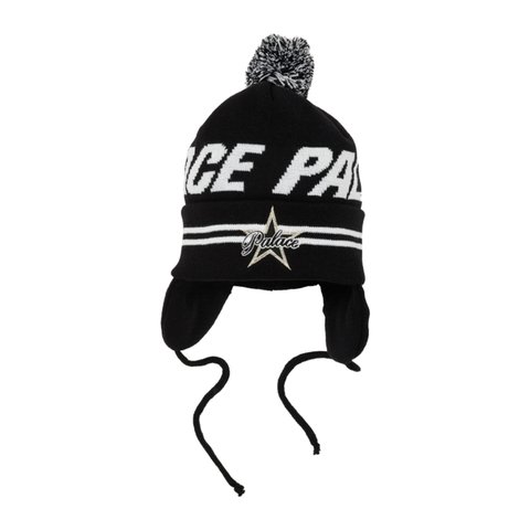 Palace CITY EARFLAP BEANIE BLACK - Colorway